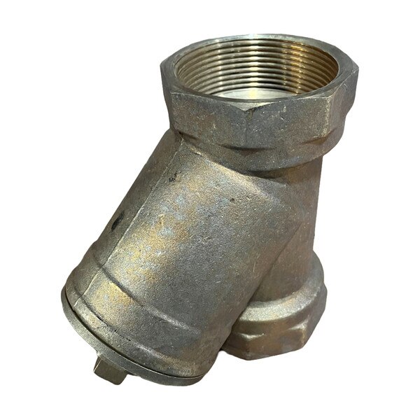 side view of 2in female Y strainer
